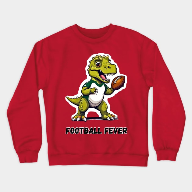 Football Fever Dino Crewneck Sweatshirt by Doodle and Things